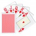Carti de joc poker, Texas Hold'em, profesionale, 100% plastic,  index mare, culoare spate rosu