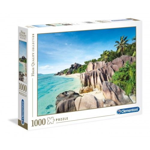 Puzzle Clementoni, High Quality Collection - Paradise Beach, 1000 piese, dimensiune 69 x 50 cm, produs in Italia